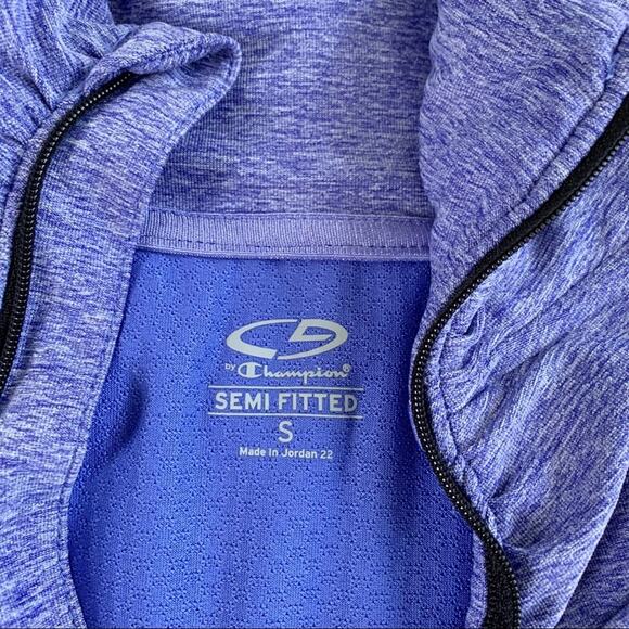 CHAMPION C9 Blue Marl 1/2 Zip Pullover Running Top size Small - Picture 10 of 10